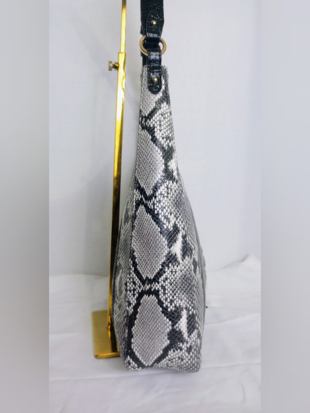 Brahmin Tabitha Steel Fontaine Shoulder Bag, Croc & Snake Embossed Leather - Picture 7 of 13